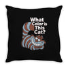 what color is this cat Throw Pillow