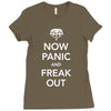 now panic and freak out Ladies Fitted T-Shirt