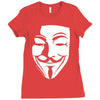 v per vendetta face film horror cinema&amp;tv Ladies Fitted T-Shirt