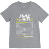 June Girl Facts Cancer V-Neck Tee