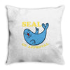 seal of approval Throw Pillow