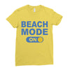 beach mode on Ladies Fitted T-Shirt