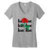 Love Rose Women's V-Neck T-Shirt
