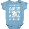 funny ugly christmas smiley emoticon Baby Onesie