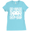 space alien qr code Ladies Fitted T-Shirt