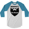 respect the beard 3/4 Sleeve Shirt