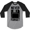 never forget floppy disk 3/4 Sleeve Shirt