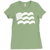 american flag sticker vinyl decal   usa stars united states country ca Ladies Fitted T-Shirt