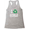i recycle girls slogan text funny baseball jersey Racerback Tank