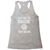 they see me rollin they hatin Racerback Tank