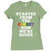 started from the closet now we are queer Ladies Fitted T-Shirt