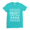 ugly merry christmas Ladies Fitted T-Shirt