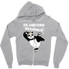 5 Percent Unicorn 95 Percent Ninja Zipper Hoodie