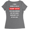 i was going to be a trump voter for halloween but my head wouldn't fit Women's Triblend Scoop T-shirt
