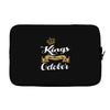 kings are born in october Laptop sleeve