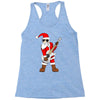 rock star santa claus father christmas Racerback Tank