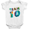 team 10 colorful Baby Onesie