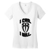 i can i will Women's V-Neck T-Shirt
