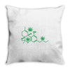 thc pot leaf molecule Throw Pillow