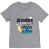 grandma moon&amp;back V-Neck Tee