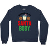 working on my santa body Crewneck Sweatshirt