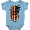 skull us flag Baby Bodysuit