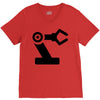 black robot V-Neck Tee