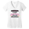 it' ok to stare at my cupcakes they are delicious Women's V-Neck T-Shirt
