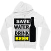 save water drink beer (2) Zipper Hoodie