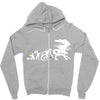 alien evolution   mens funny Zipper Hoodie