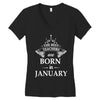 the best teachers are born in january Women's V-Neck T-Shirt