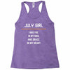 July Girl Racerback Tank