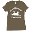 pro cow tipper tipping funny Ladies Fitted T-Shirt