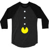 funny 80s pacman 'eating buttons' 3/4 Sleeve Shirt