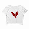 chiken red Crop Top