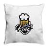 beer king Throw Pillow