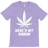Support Lung Cancer Awareness With A White Cannabis Leaf T-Shirt