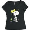 snoopy golf Women's Triblend Scoop T-shirt