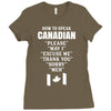 How To Speak Canadian Ladies Fitted T-Shirt