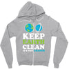 keep earth clean it's not uranus kawaii planets Zipper Hoodie