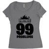 fortnite 99 problems - black Women's Triblend Scoop T-shirt