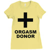 orgasm donor (2) Ladies Fitted T-Shirt