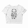 weird kitty Crop Top
