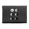 the phases of the moon of laika dog Accessory Pouches