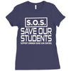 S.O.S. Save Our Students Ladies Fitted T-Shirt