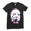 michael myers floral mask Ladies Fitted T-Shirt