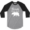 Daddy Bear - Baby Bear Custom Name 3/4 Sleeve Shirt