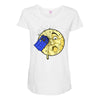 time travel to the moon Maternity Scoop Neck T-shirt