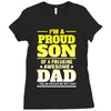 proud son dad Ladies Fitted T-Shirt