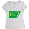 gps logo free exit 63 beach haven Women's Triblend Scoop T-shirt